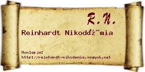 Reinhardt Nikodémia névjegykártya